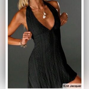 Elegant Black Halter Mini Dress WORN ONCE